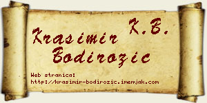 Krasimir Bodirožić vizit kartica